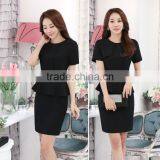 High Quality 2017 Hot Sell Short Sleeve Newest Design Stylish Ladies Suit Hotel Uniform thumbnail-6