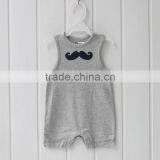 Grey 100% Cotton Baby Bodysuits