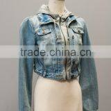 Hot Sale 2017 Denim Jacket Women Short Jean Denim Jacket Ladies Bike Jackets thumbnail-3