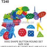500 g Plastic Tang Han Button Shape Building Blocks Educational Toy