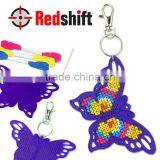 Make it Yourself Coloring Set Felt Cross Stitch Keychain Butterlfy thumbnail-2
