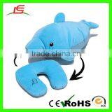 Dolphins Neck Pillow Adorable Deformable Foam Particles U-shaped Pillow Plush Multifunctional