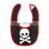 Cotton Fabric With Peva Backing Alternative Skull Crossbones Baby Bib thumbnail-5