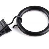 Black Matte Metal Curtain Rings With Clips (1 thumbnail-4