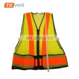 PVC reflective strips security waistcoat for traffic protection