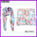 Fashion ladies beach colour printed boho scarf