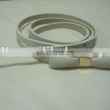 fashional white leather belt for women