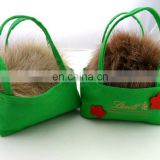 custom green fabric storage easter basket