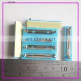 Blue color adhesive ID card safety pin clip