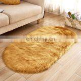 Warm White Faux Fur Mat Rug Carpet thumbnail-2