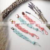 Цветной вязаный ленточный нескользящий соска для младенцев цепь