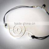 2015 Newest Wax Cord Braid Rock Bangle Heavy Metal Ancient Charm Bracelet for Men thumbnail-2
