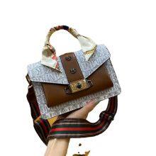 Leather Shoulder Bags Silk Women Handbags Famous Brands Bling Handbags for Women thumbnail-1