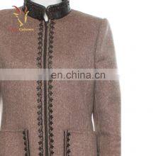 Ladies Cashmere Wool Blend Long Coat Overcoat thumbnail-4
