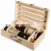 2 Wine Bottle Travel Storage Box Carrying Display Case thumbnail-1