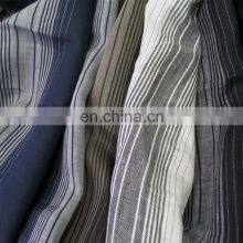 Pure Linen Cotton Yarn-dyed Fabric Woven Linen Striped Dress Fabric thumbnail-5