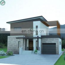 Modern Design Light Steel Prefab House Concrete Wall and Roof System Seismic Resistant Prefab 2 Storey House