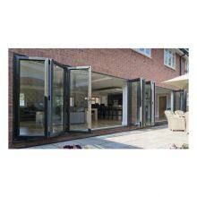 Aluminum Folding Doors Aluminum Frame Tempered Laminated Double Triple Glazed French Bi Fold Door thumbnail-3