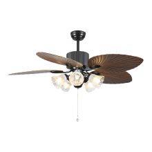 LED Ceiling Fan Elegant White ABS Blades Ceiling Fan With LED Light and Remote Control