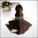 Fashion Women's Long 100% Silk Chiffon Wrap Ladies Shawl Digital Print Scarf Wholesale Silk Fabric