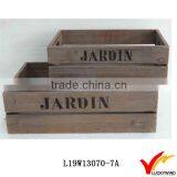 Antique Magazine Container Distressed Wood Crate With Handle