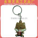 Factory Wholesale 3d Rubber Animal Shape Keychain, Lovely Anime Keyrings thumbnail-3