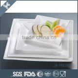 White Porcelain Square Shape Dinner Pate, Pizza Plate, Korean Style Plate thumbnail-1