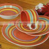 30 Pcs Hand-painted Ceramic Stoneware Dinnerware Set, 30pcs Ceramic Dinner Set for Chile thumbnail-5