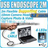 USB Snake Scope waterproof Photo Video Endoscope Inspection Camera Borescope