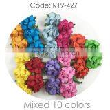 Rianbow Mixed Small Handmade Mulberry Paper Flower, Wedding Party, Scrap-booking Crafts, Wholesale R19 thumbnail-1