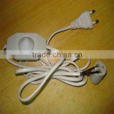 Korea Standard plug wire with E17 lamp holder