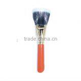 Red Syntetic Hair Flat Top Makeup Powder Brush