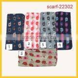 Cheap Promotional Scarf Lovely Elephant Print Scarf