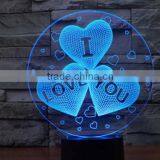 162-3d Acrylic Lamp Sculpture Words Of I Love You Romantic Bedroom Night Light Amazing Loved Gift Loving Words 3d Art Lamp thumbnail-3