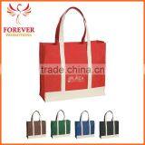 Hot Selling Customized Logo 600D Tow Tone Tote Bag With Contrasting Shopping Tote Bag thumbnail-1