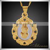 Gold Plated Flower of Life Fancy Pendant Designs for Girls Essential Oil Jewelry thumbnail-1