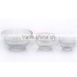 Beautiful Surfy Edge Clear Glass Bowl Glass Kitchenware