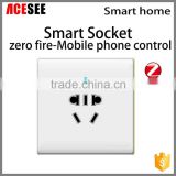 ACESEE zigbee home automation five hole mobile phone control smart socket