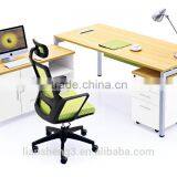 2016Comtemporary Office Furnitures L Sharp Staff Table Office Desk for Two People Made in Foshan thumbnail-5