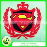 custom high quality flock effect heat transfer patch stickers