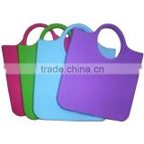2014 FDA &LFGB colorful wholesale silicone hand bag manufacturer
