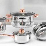 Stainless Steel Golden Plating Anodized Cookware With ss Handle thumbnail-1
