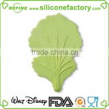 Promotional heat-resistant vegetable leaf shape silicone cup coaster