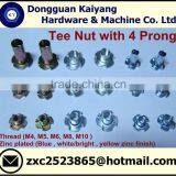 M4 Tee Nut 4 Prongs (Furniture Fastener) thumbnail-2