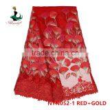 2016 Haniye High Quality Fashion Tulle Lace Fabric Embroidery French Net Lace/NYN52