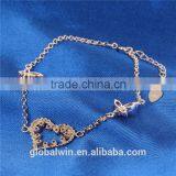 Cheap Personalised Floating Charm Locket Ankle Bracelet thumbnail-3