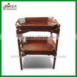 Removable Antique Two-tiers Wooden Tray With Feet&rack thumbnail-3
