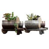 Personalized Handmade Painted Color Resin Terra Cotta Flower Pots Bulk thumbnail-1