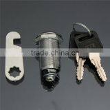 Silver Tone 30mm Stainless Steel Gift CAM Lock With 2 Keys for Cabinet Mailbo Drawer Cupboard Locker YG thumbnail-1