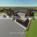 Low Cost Galvanized Steel Frame Kit Market Building Design thumbnail-2
